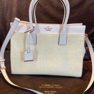 Kate Spade straw accent satchel
